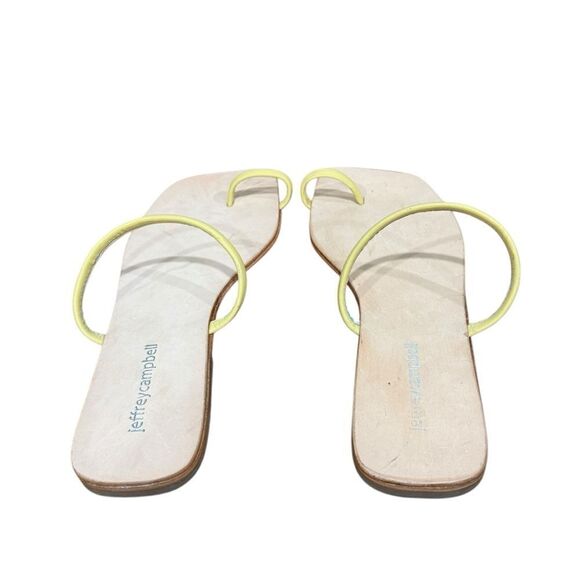Jeffrey Campbell Darby Toe-Loop Sandals | Anthropologie Revolve Jeffrey Campbell Darbey Yellow Leather Toe Loop Sandal NWOT